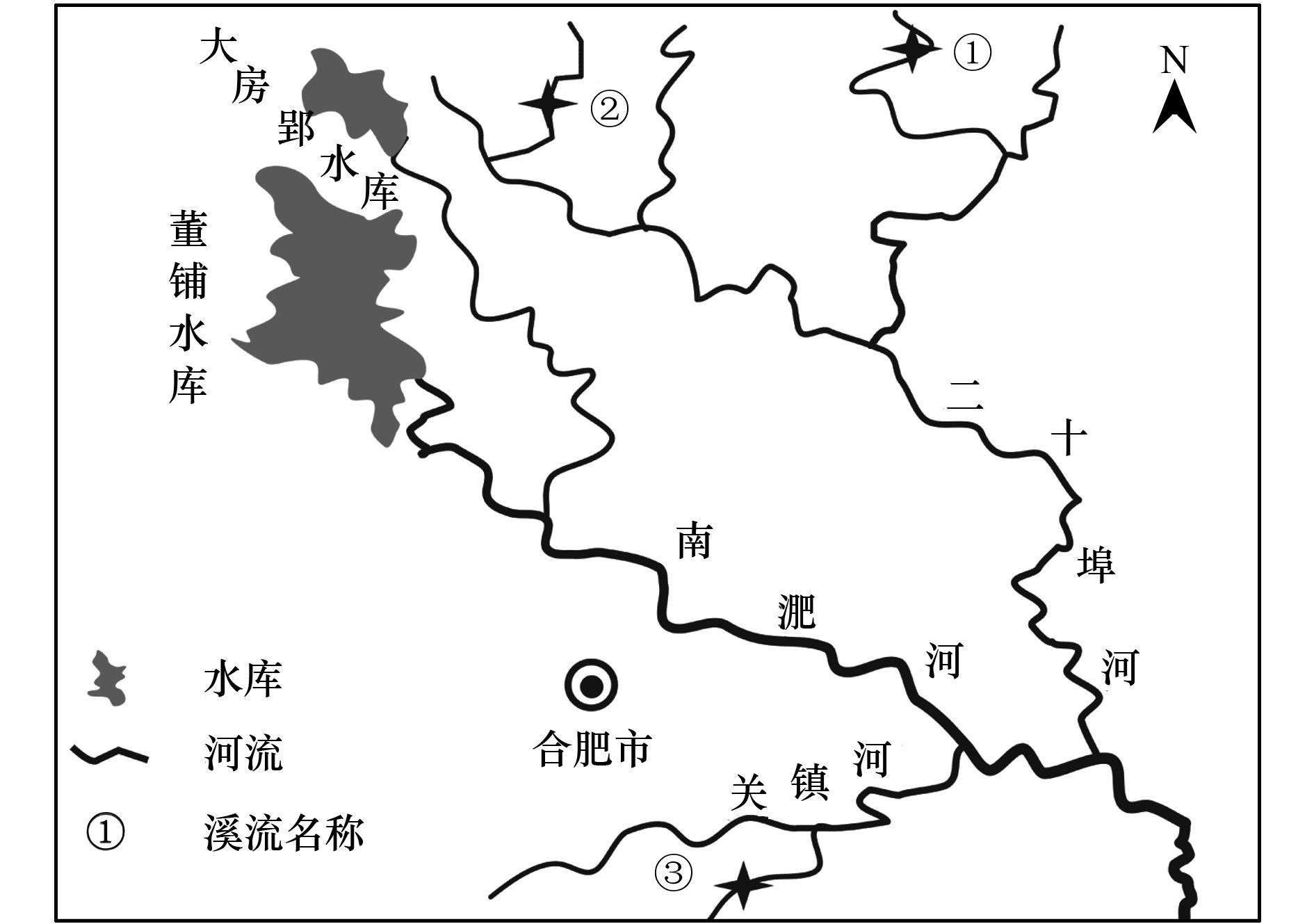 东淝河和南淝河流域图图片